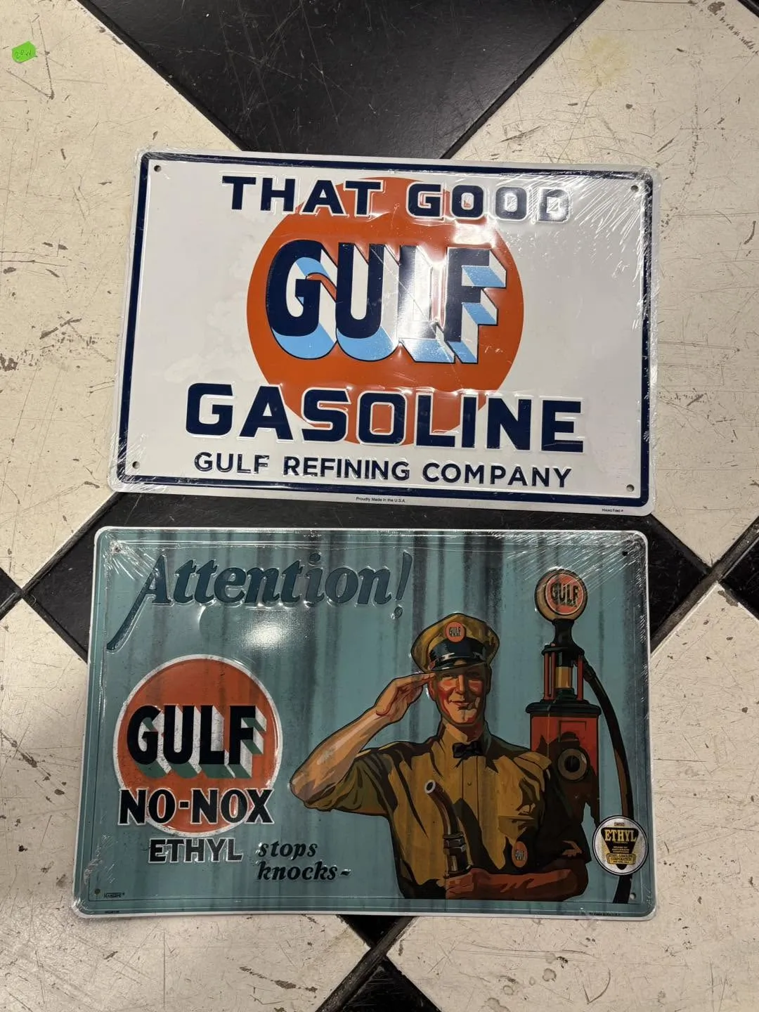 Plaques métal Gulf Gasoline – 