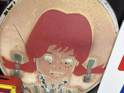 Panneau rétro fillette rousse – 