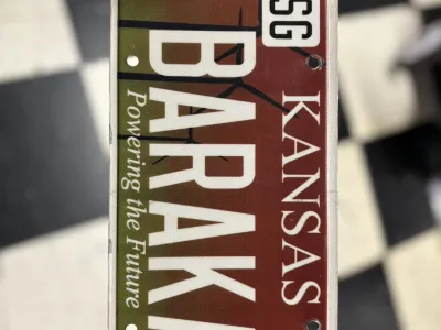 Plaque d'immatriculation Kansas « BARAKA » – 